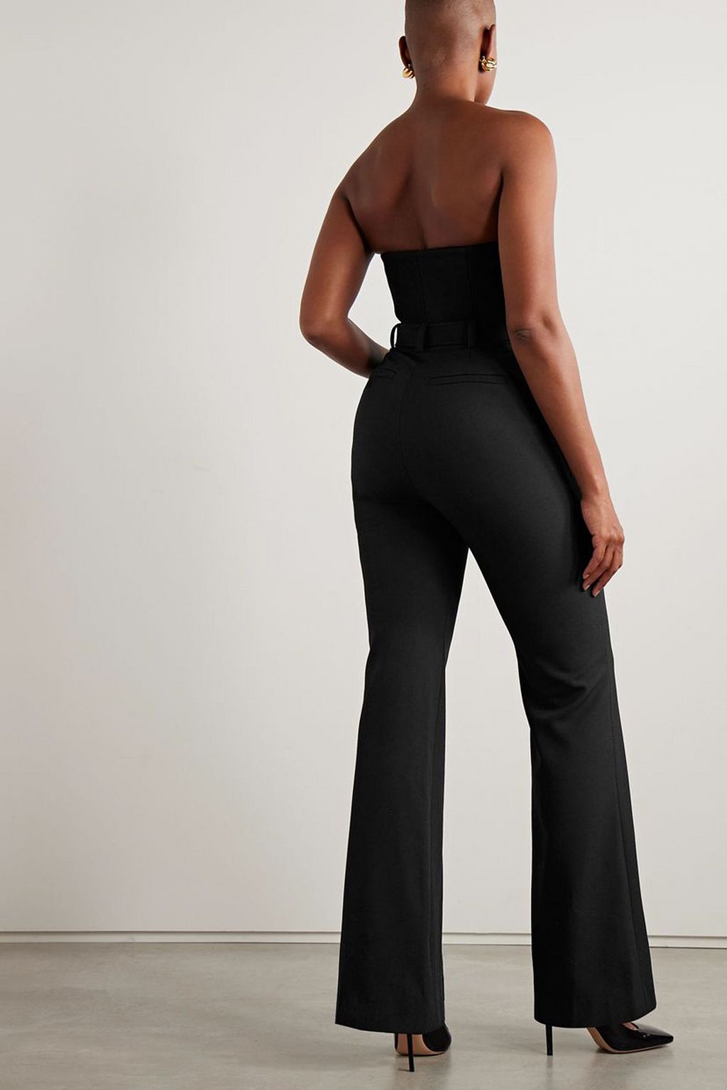 A.L.C. Kate strapless belted twill jumpsuit