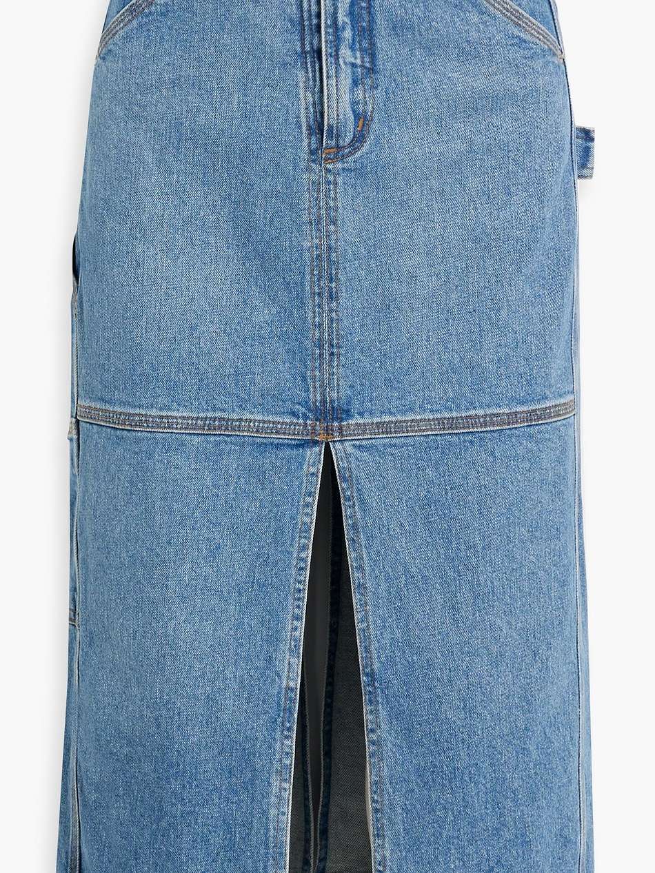 alden denim midi skirt