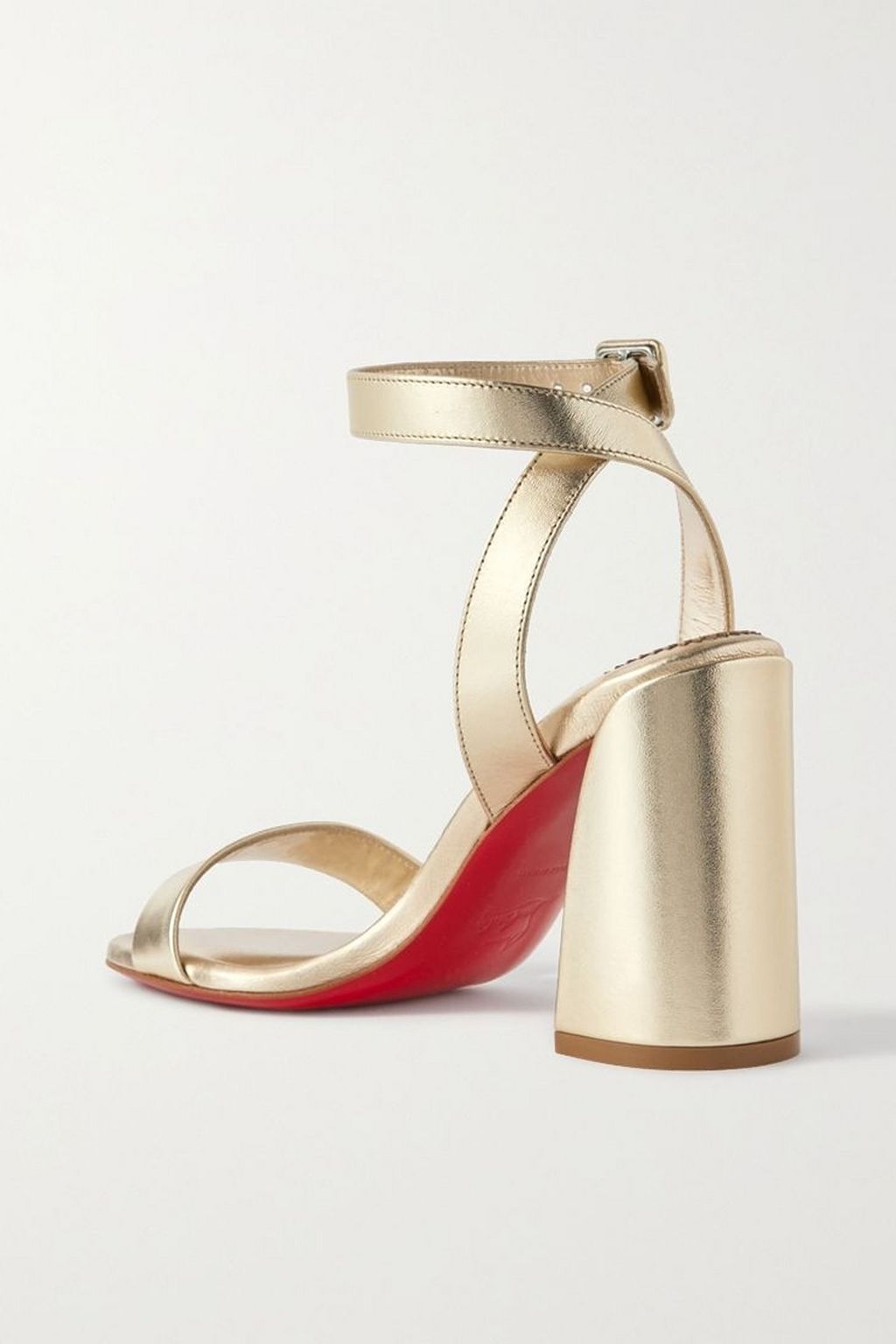 CHRISTIAN LOUBOUTIN صندل Miss Sabina من الجلد بلمعة معدنية بكعب 85 مم