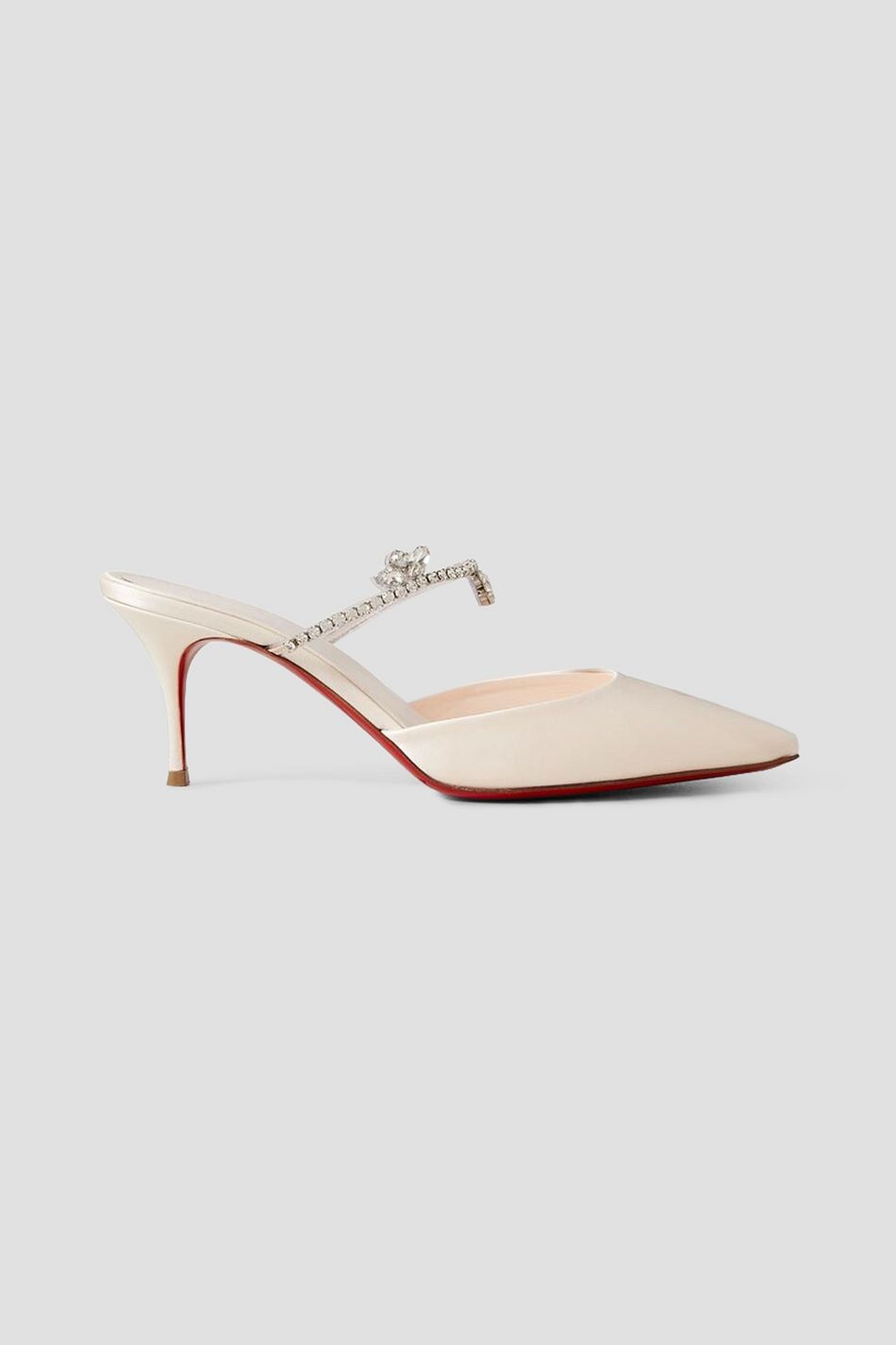 CHRISTIAN LOUBOUTIN Queen 70 crystalembellished satin mules