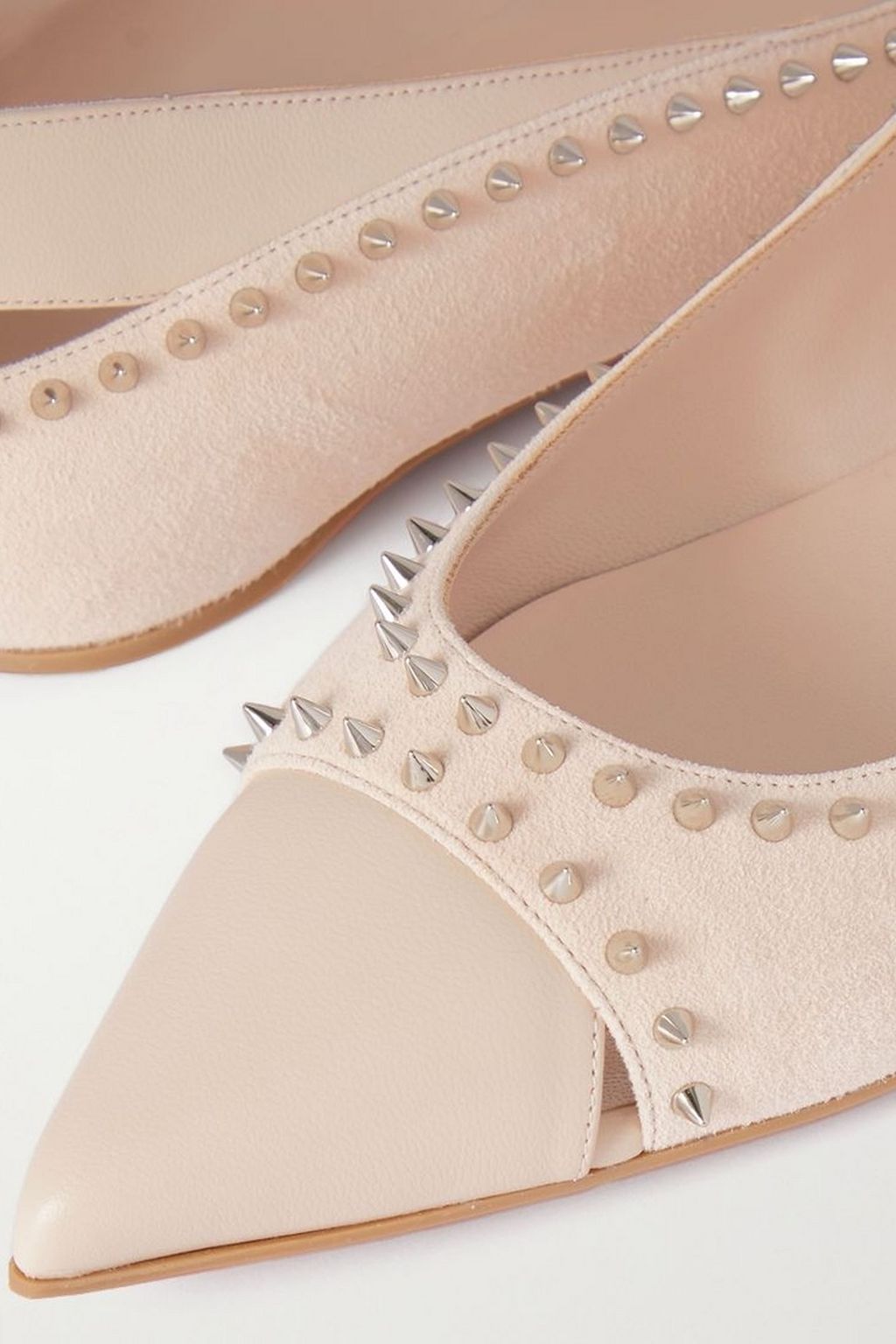 CHRISTIAN LOUBOUTIN Duvettina spiked leather ballet flats