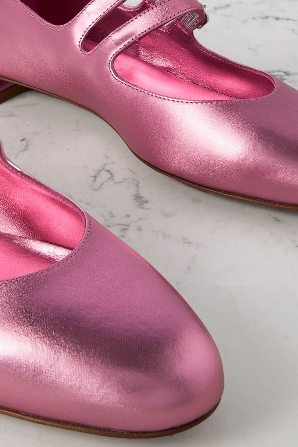 CHRISTIAN LOUBOUTIN Sweet Jane metallic leather flats