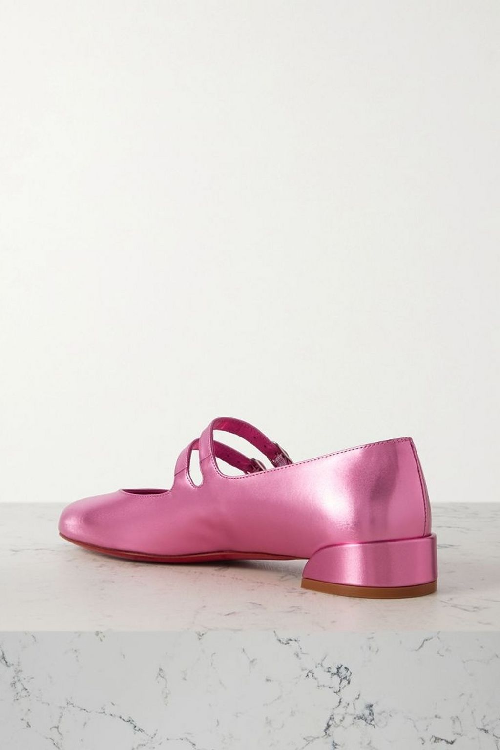 CHRISTIAN LOUBOUTIN Sweet Jane metallic leather flats