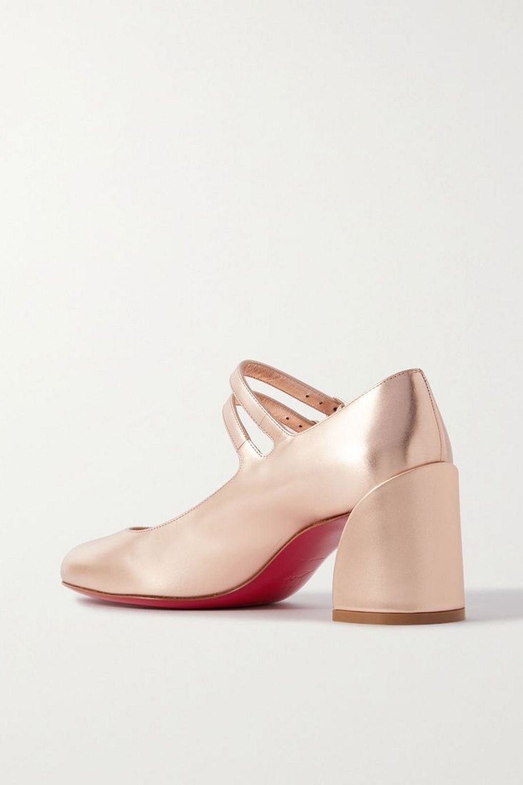 CHRISTIAN LOUBOUTIN Miss Jane 55 metallic leather pumps