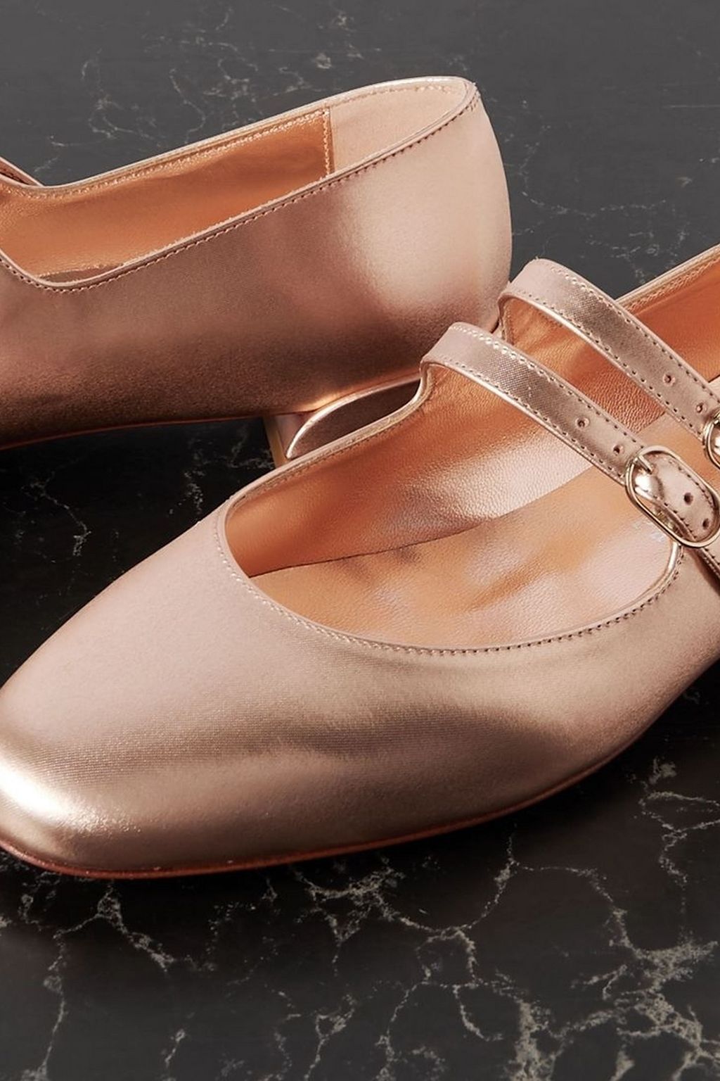 CHRISTIAN LOUBOUTIN Sweet Jane metallic leather flats
