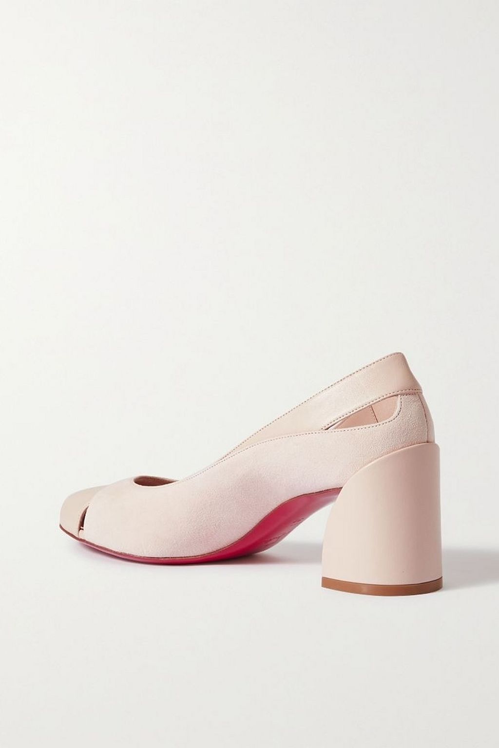 CHRISTIAN LOUBOUTIN Miss Duvette 55 cutout leather and suede pumps