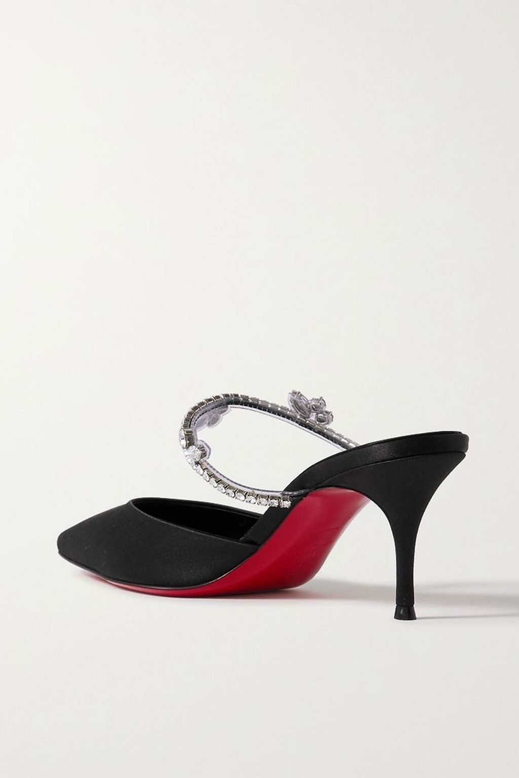 CHRISTIAN LOUBOUTIN Planet Queen 70 crystal-embellished satin mules
