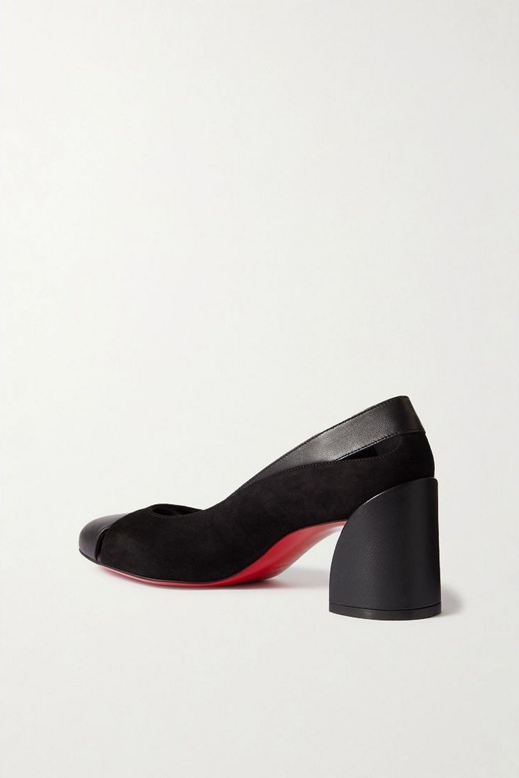 CHRISTIAN LOUBOUTIN Miss Duvette 55 cutout leather and suede pumps