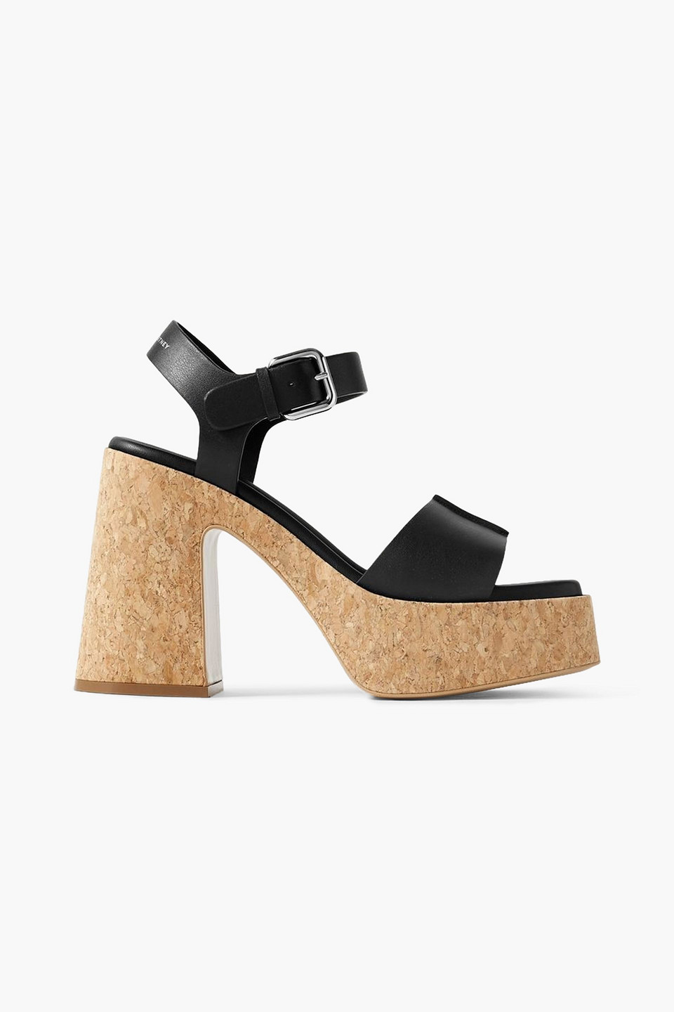 stella mccartney - skyla vegea® platform sandals - black - eu 40.5