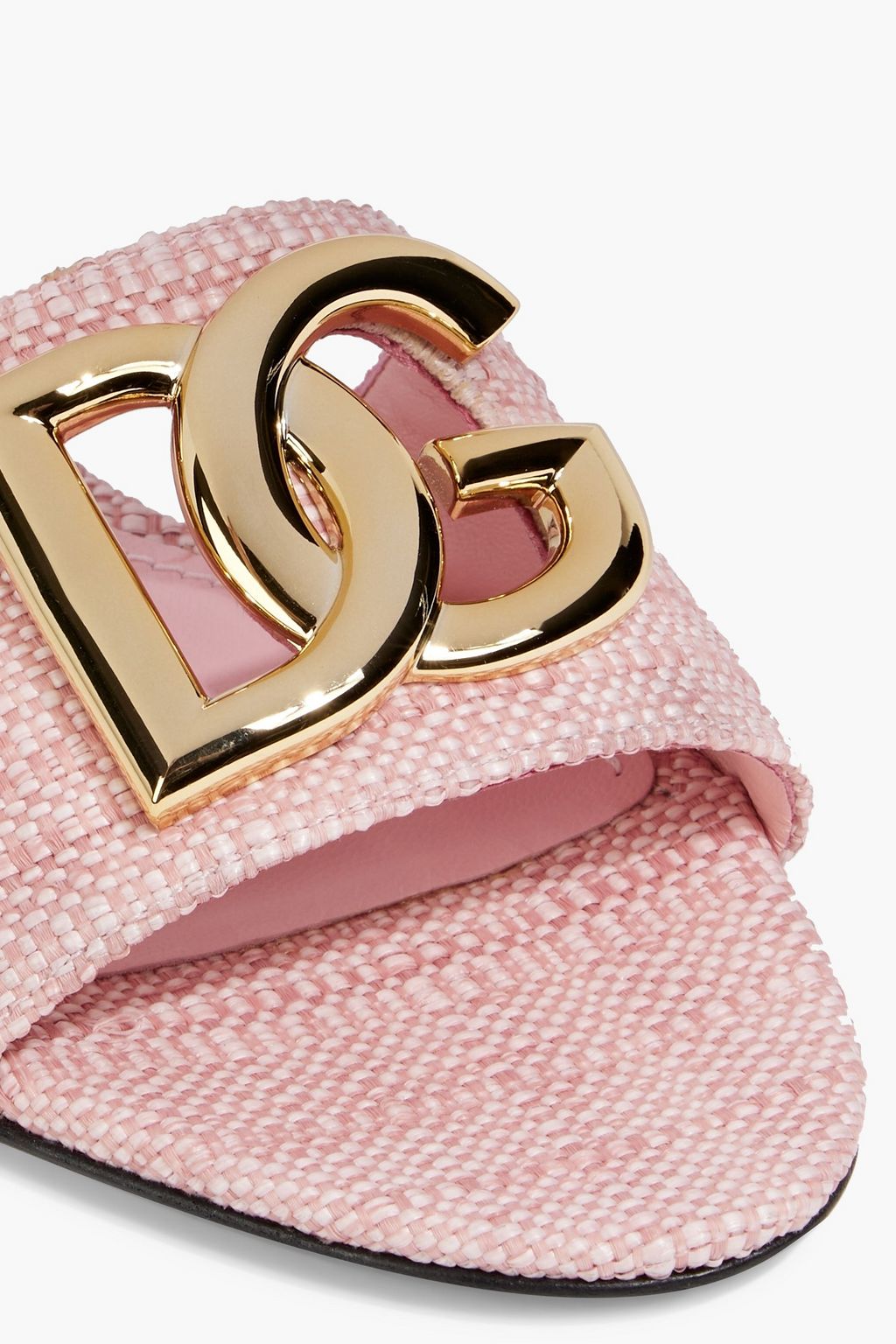 DOLCE&GABBANA Embellished woven slides