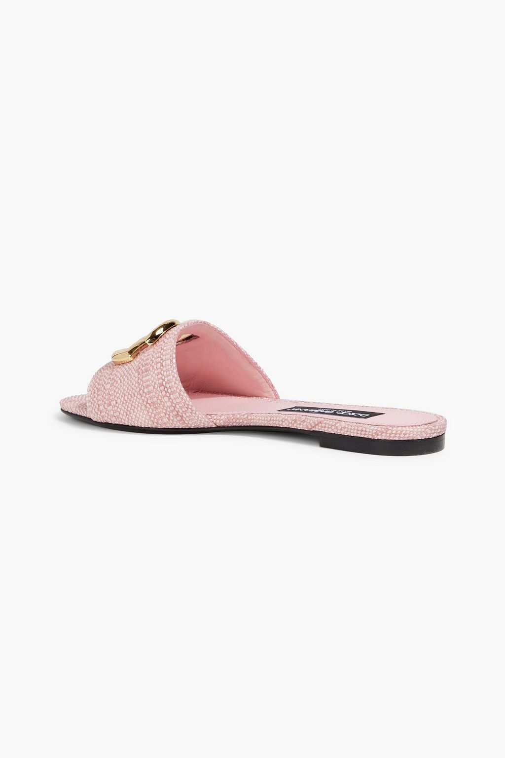 DOLCE&GABBANA Embellished woven slides