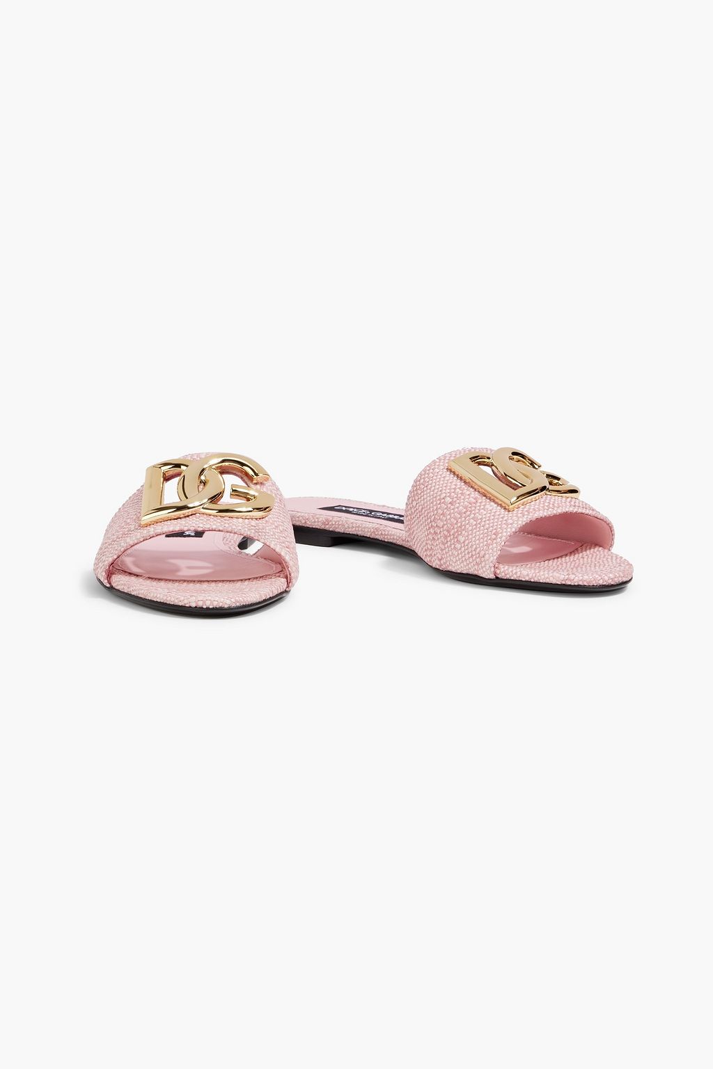 DOLCE&GABBANA Embellished woven slides