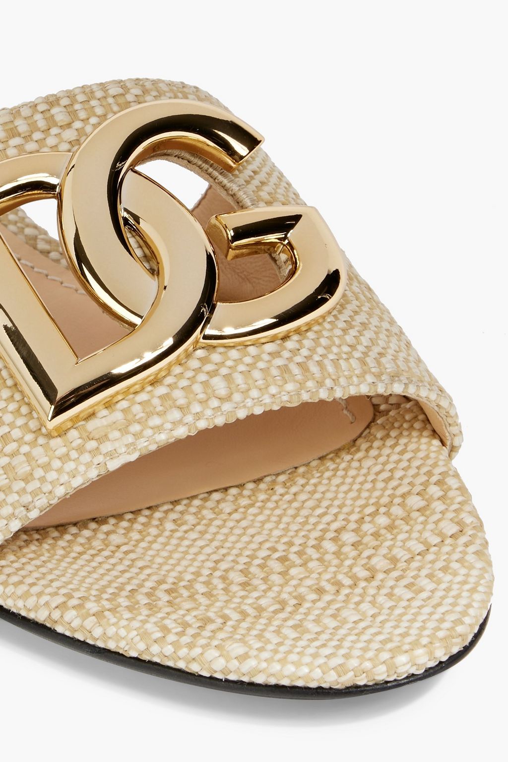 DOLCE&GABBANA Embellished woven slides