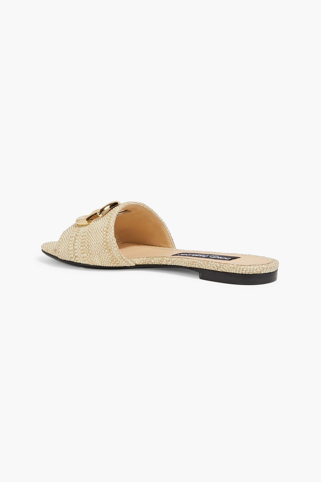 DOLCE&GABBANA Embellished woven slides