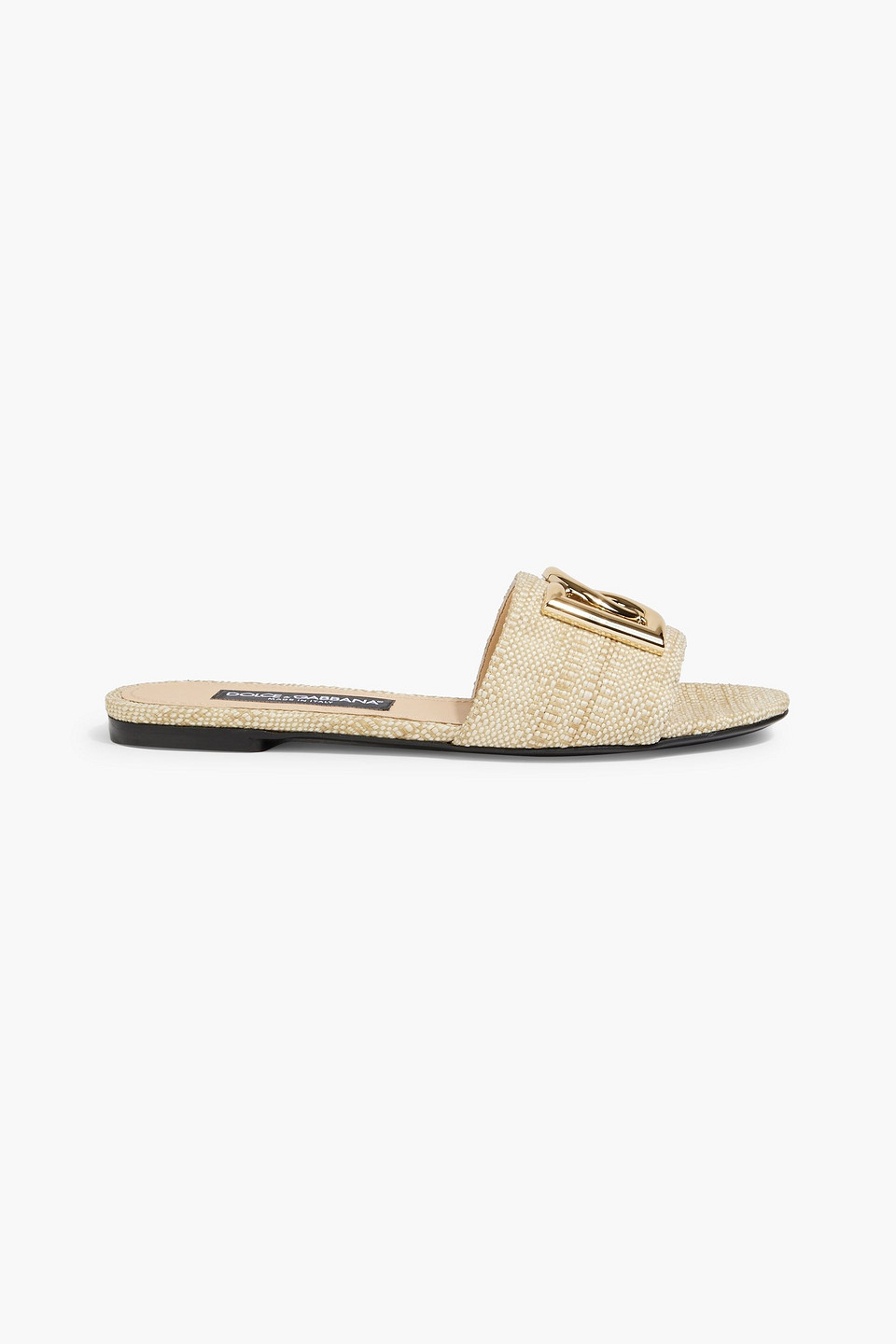 Dolce & Gabbana Embellished Woven Slides