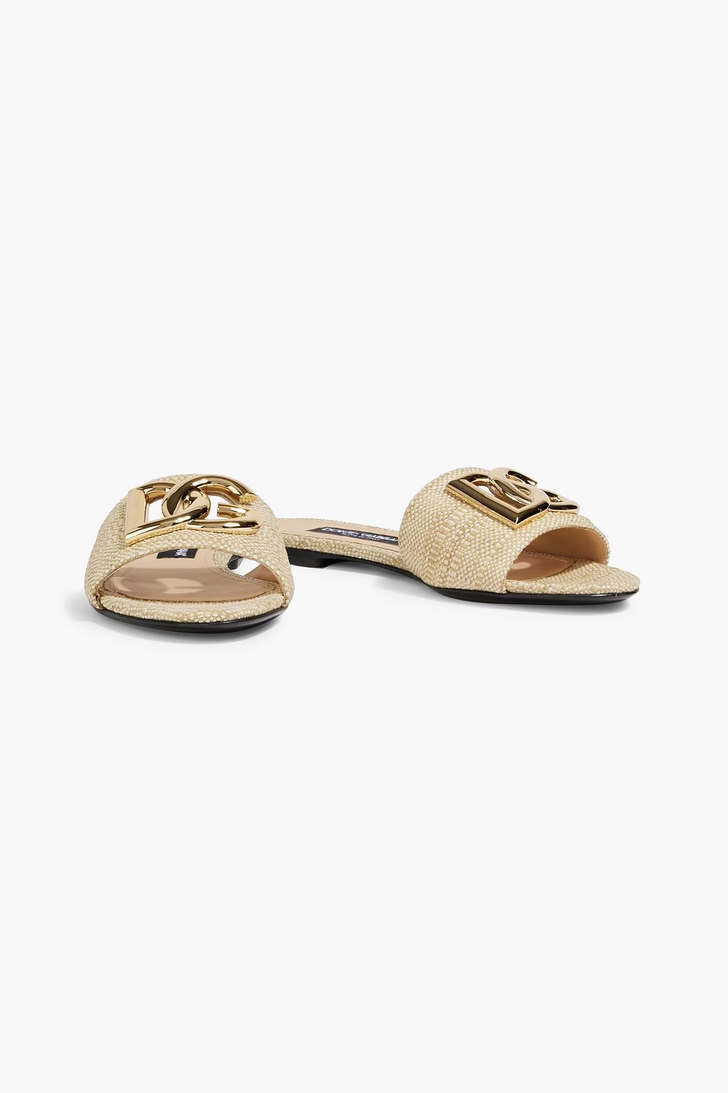 DOLCE&GABBANA Embellished woven slides