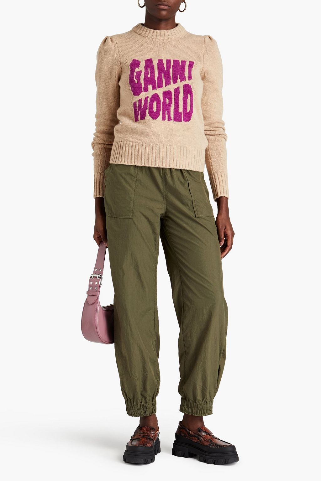 GANNI Strickpullover mit Intarsienmuster