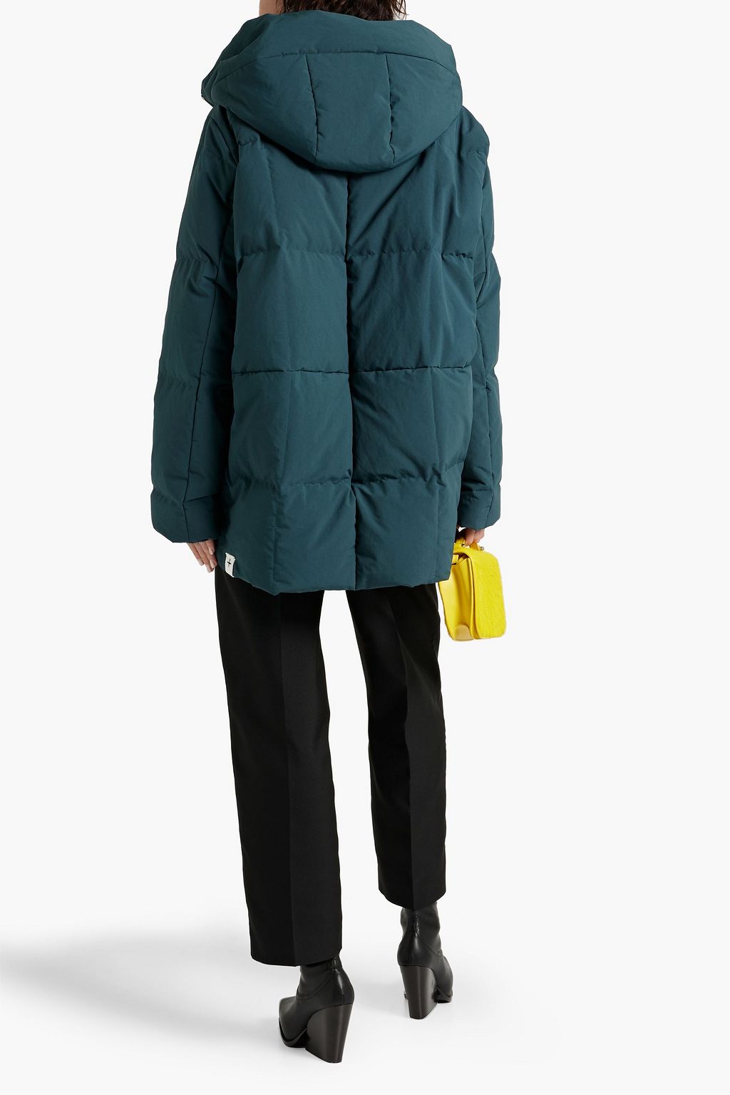 JIL SANDER+ Quilted shell hooded down coat