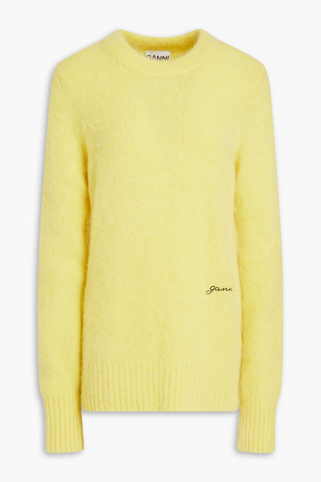 GANNI Brushed alpaca-blend sweater | THE OUTNET