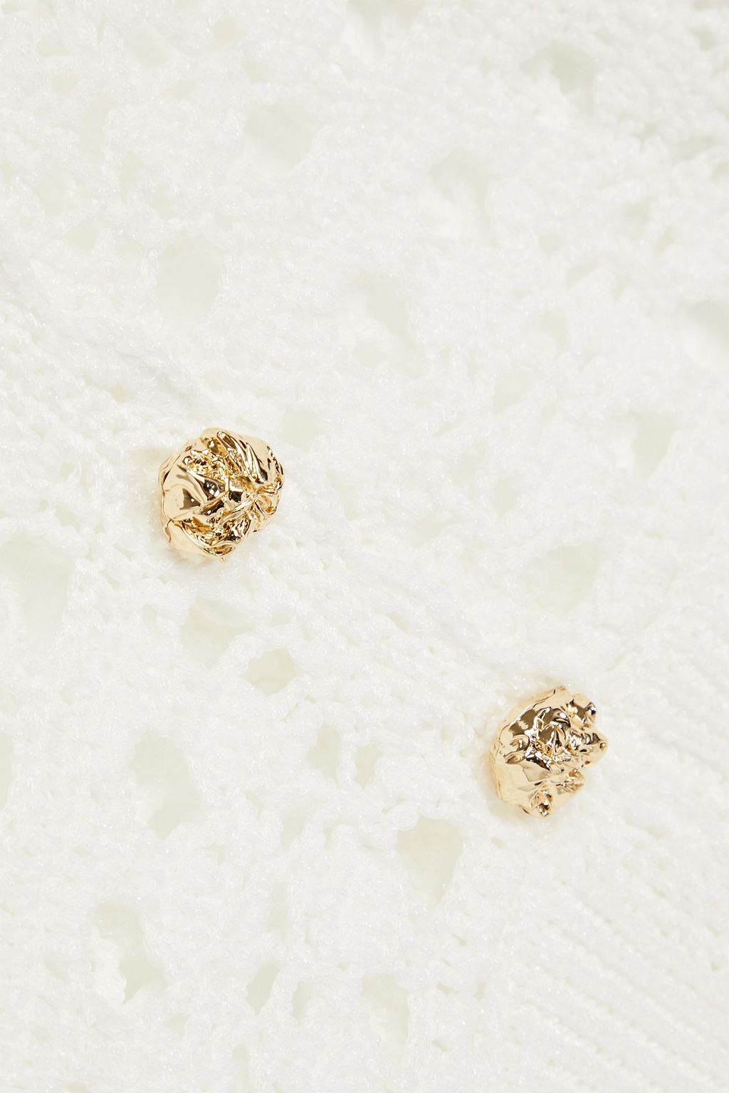 GANNI Scalloped open-knit vest