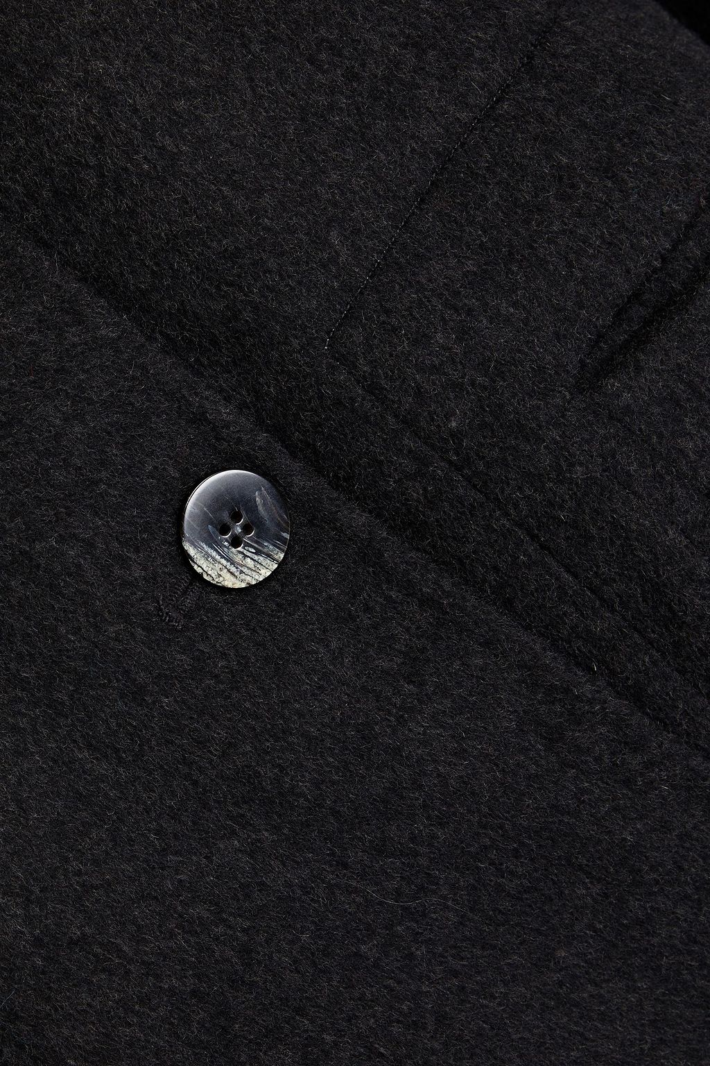 GANNI Oversized brushed wool-blend felt coat
