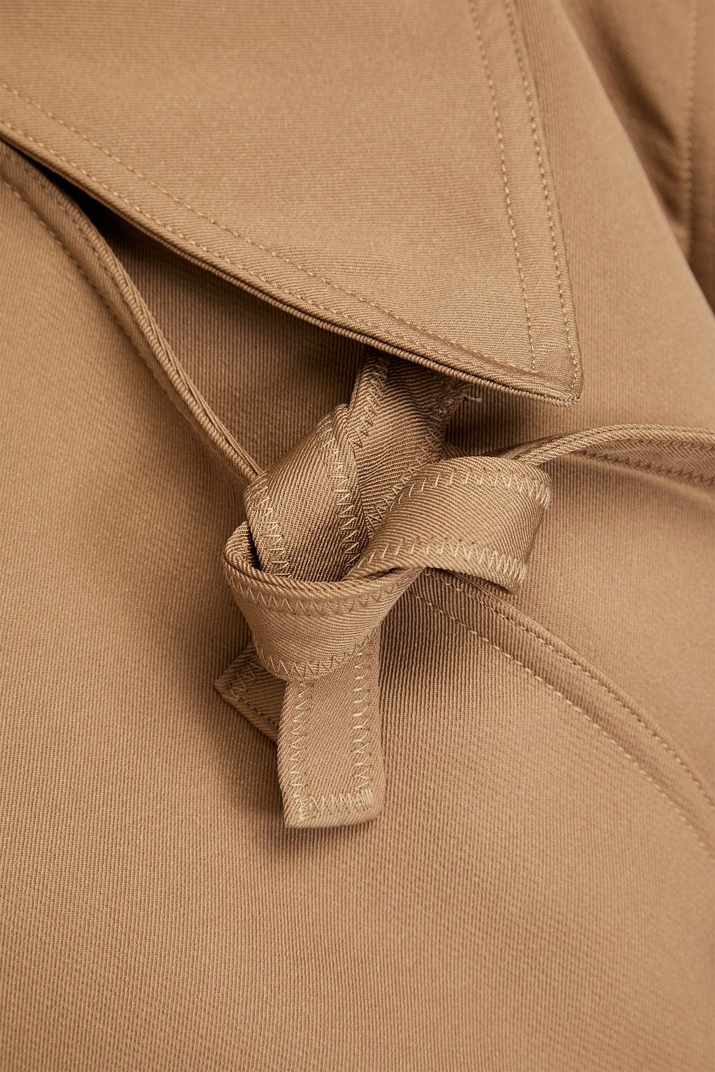 GANNI Tie-detailed twill jacket