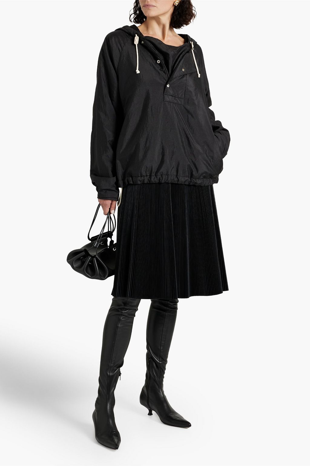 JIL SANDER Shell hooded jacket