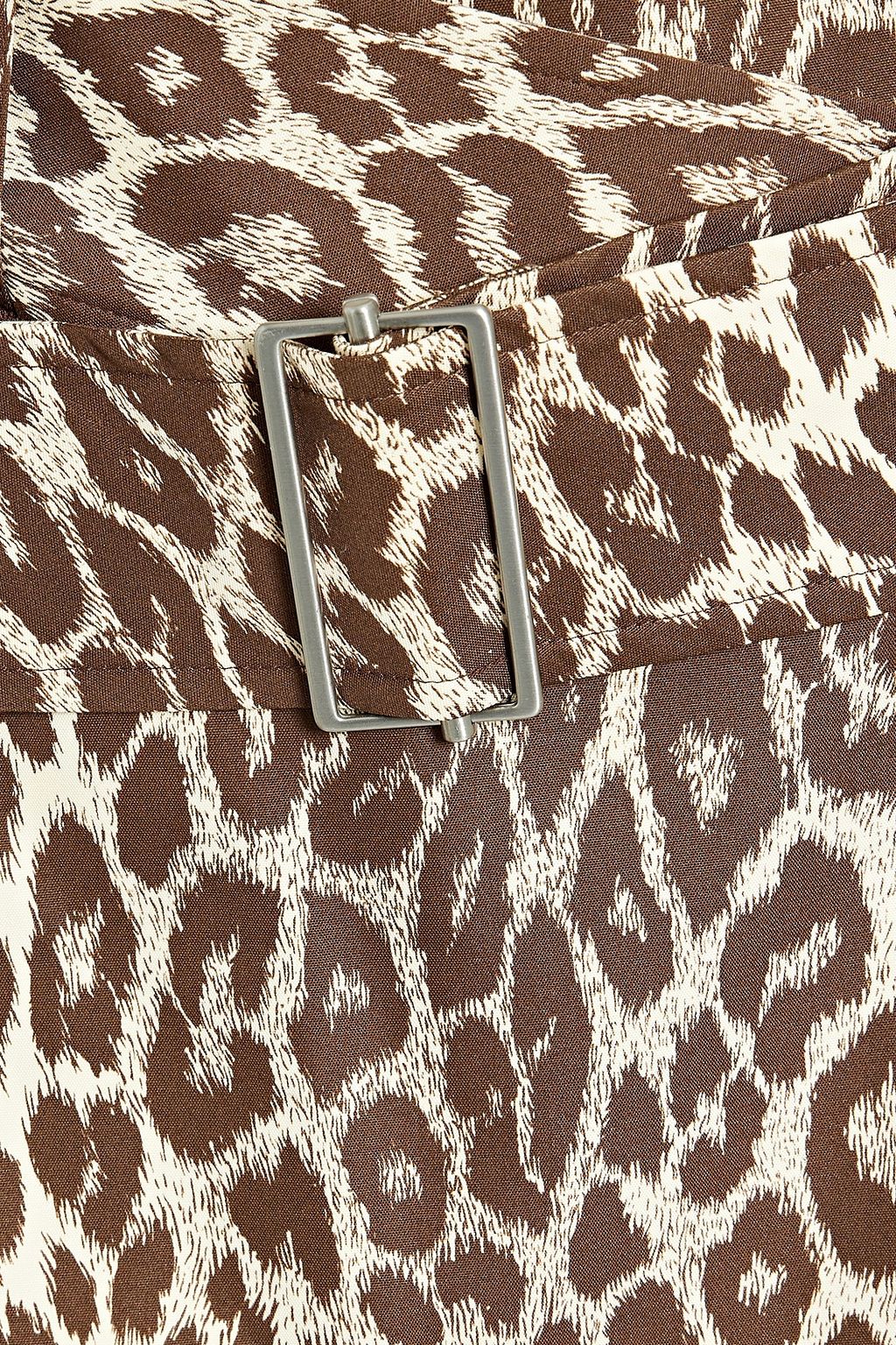 JIL SANDER Leopard-print cotton-blend poplin midi skirt