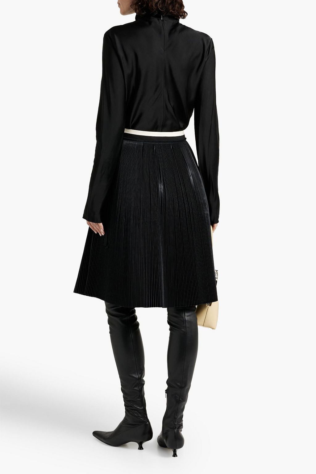 JIL SANDER Satin turtleneck top
