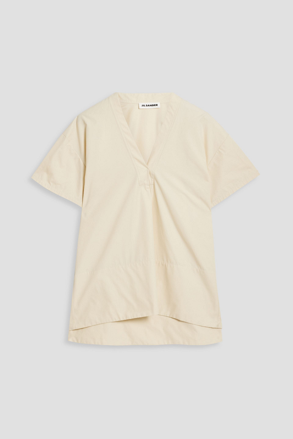 Jil Sander Cotton-poplin Top In Cream