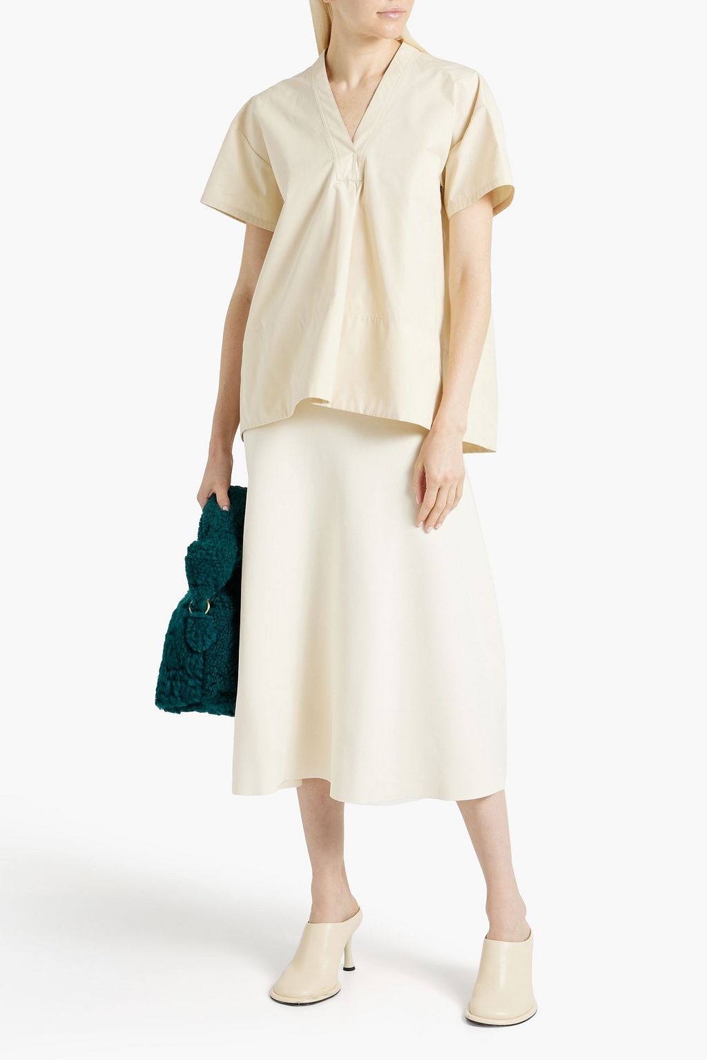 JIL SANDER Knitted midi skirt