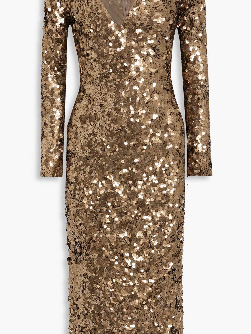 fleur sequined tulle midi dress