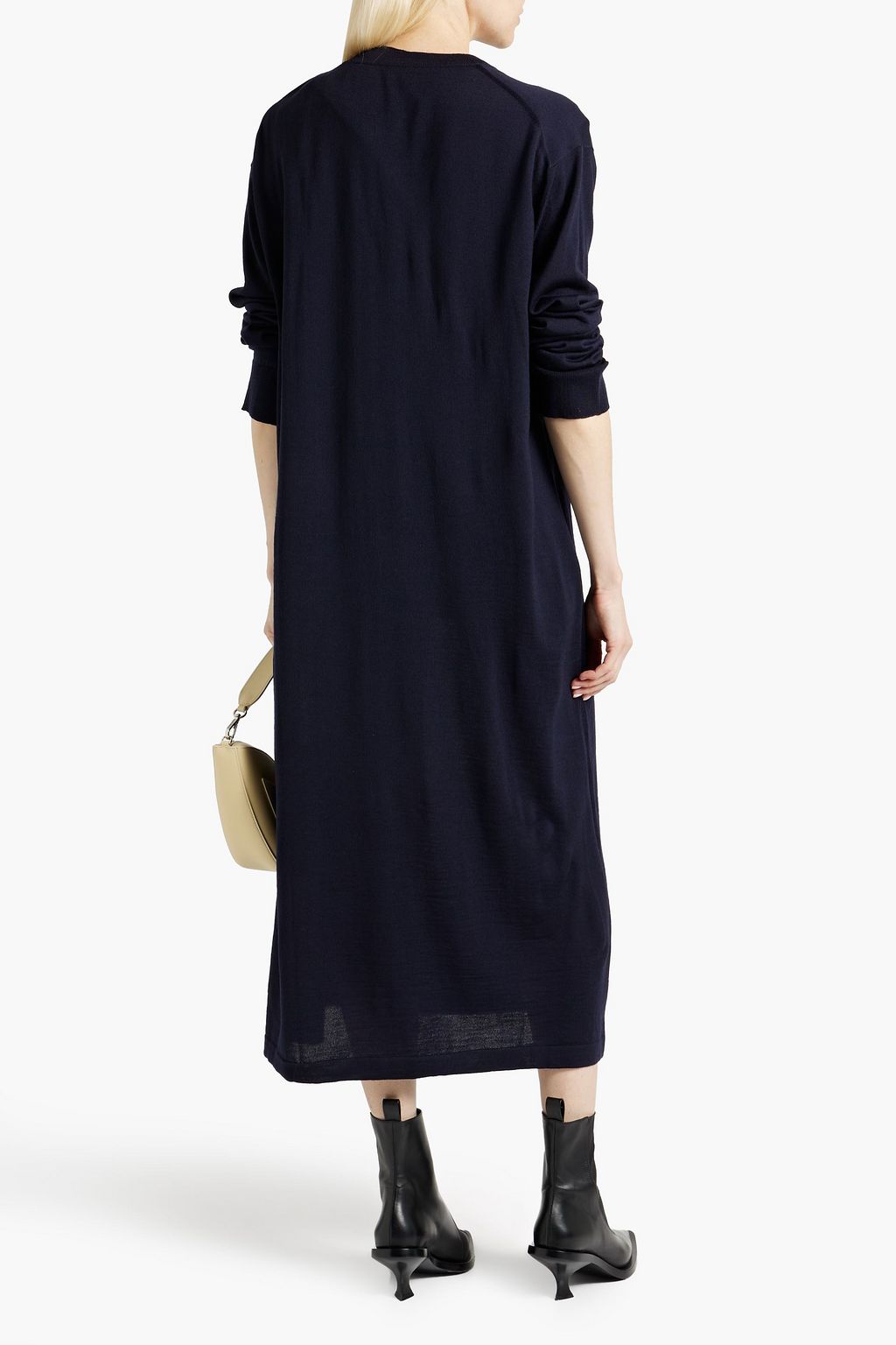 JIL SANDER Layered wool midi dress