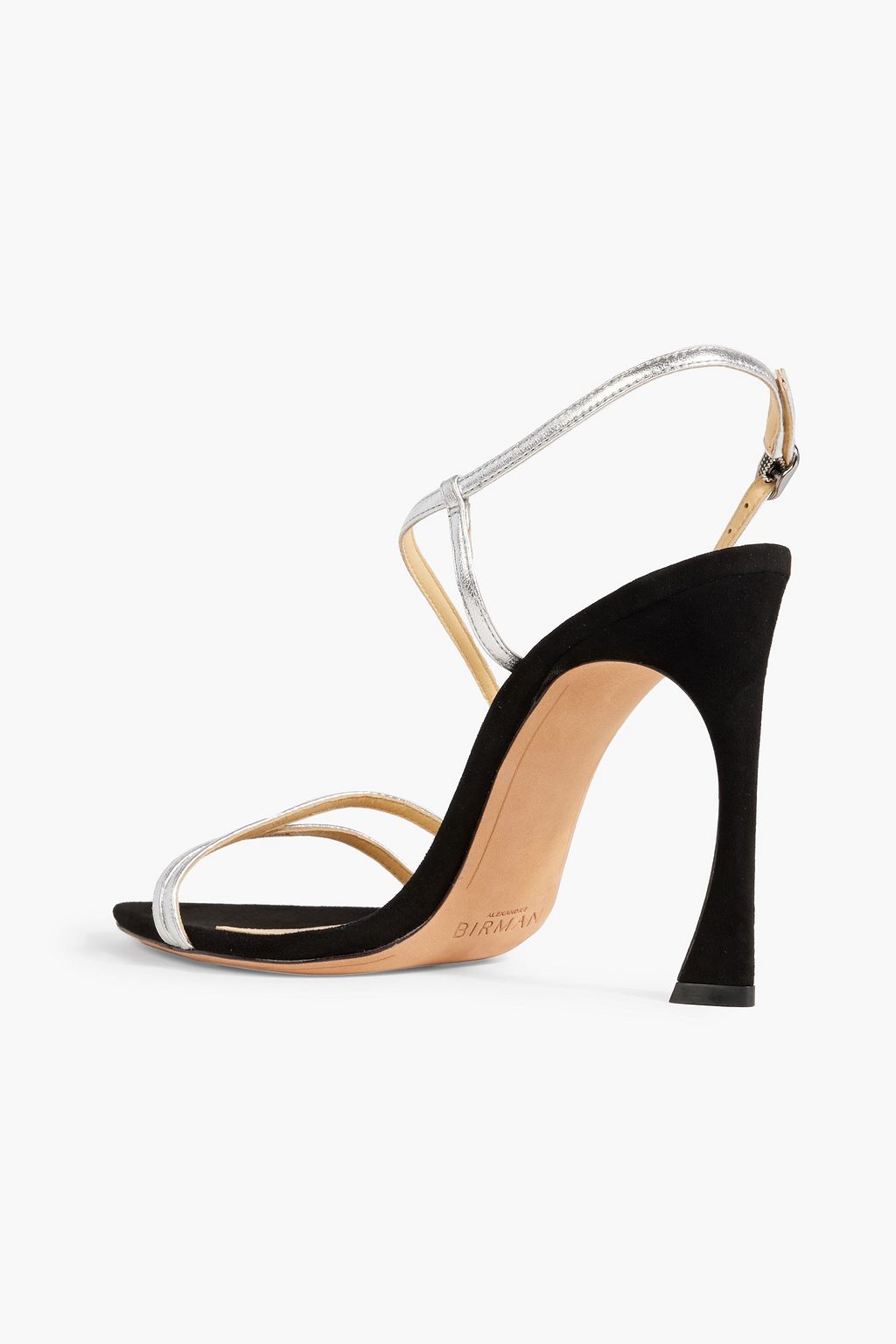 ALEXANDRE BIRMAN 알라나 메탈릭 가죽 & 스웨이드 슬링백 샌들