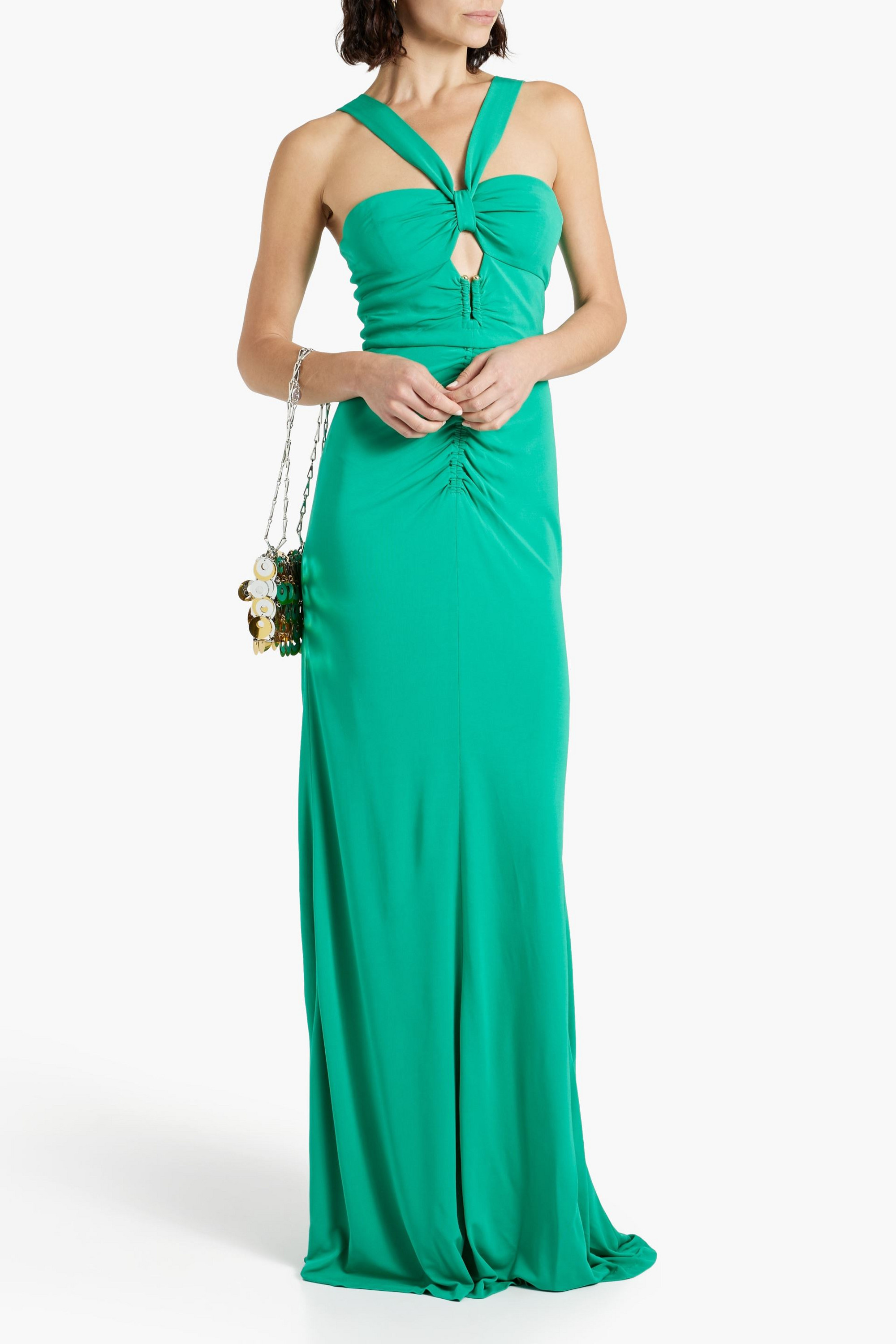 Rebecca Vallance Riccardo cutout ruched stretch-jersey gown
