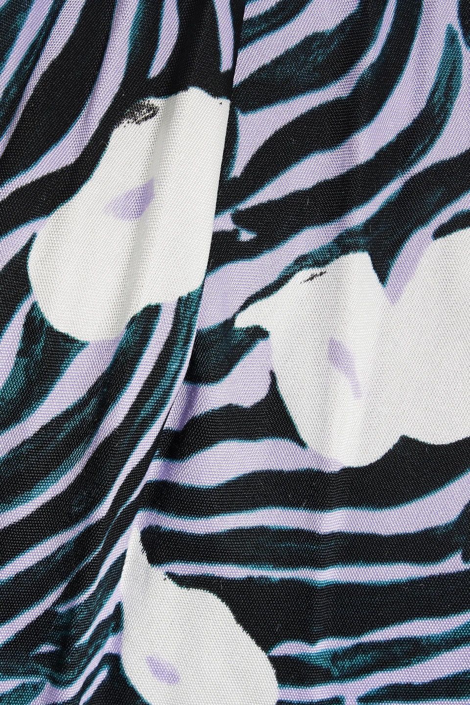 Diane Von Furstenberg Kiera One-shoulder Printed Jersey Maxi Dress In Lavender