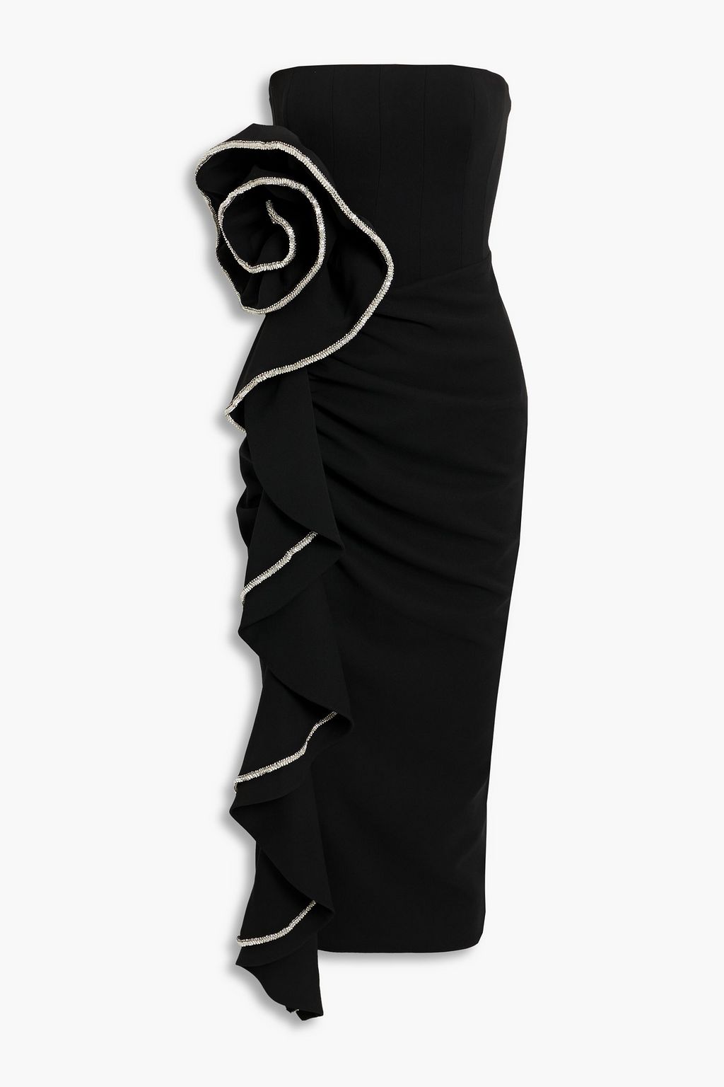 RACHEL GILBERT Strapless embellished crepe midi dress | THE OUTNET