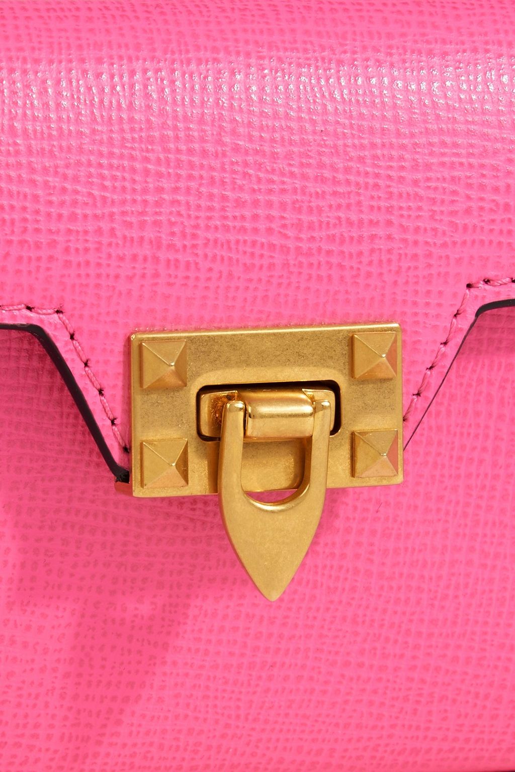 VALENTINO GARAVANI Rockstud textured-leather wallet