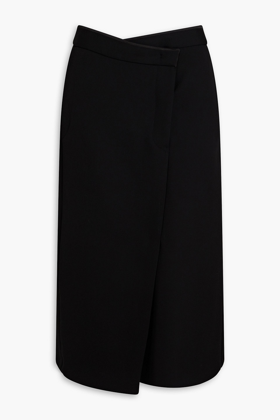 Jil Sander - Wool midi wrap skirt - Black