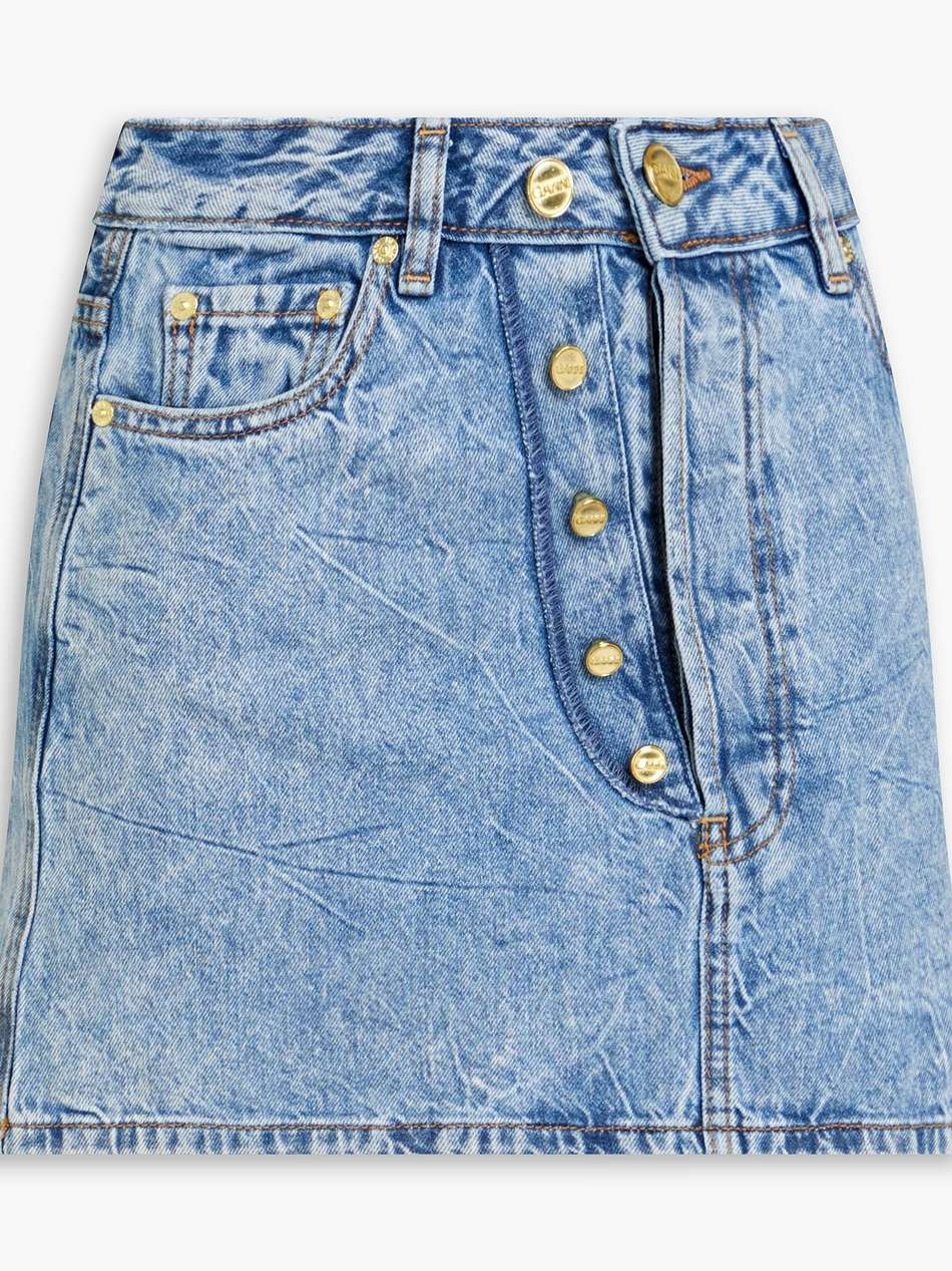 denim mini skirt