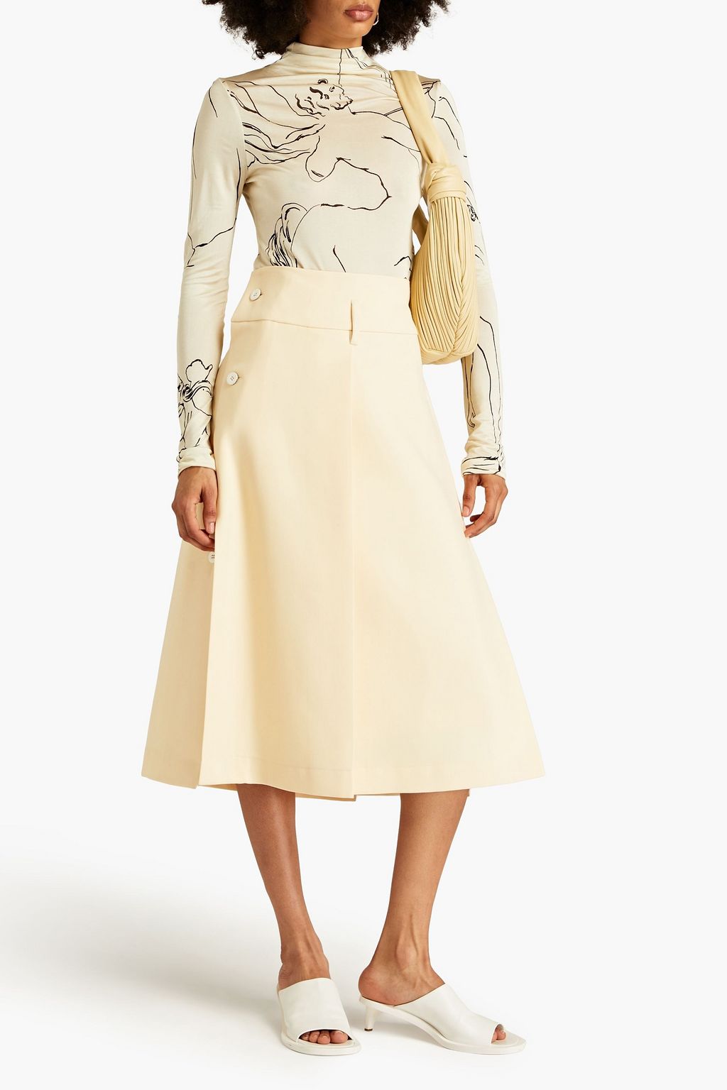 JIL SANDER ウール ミディスカート