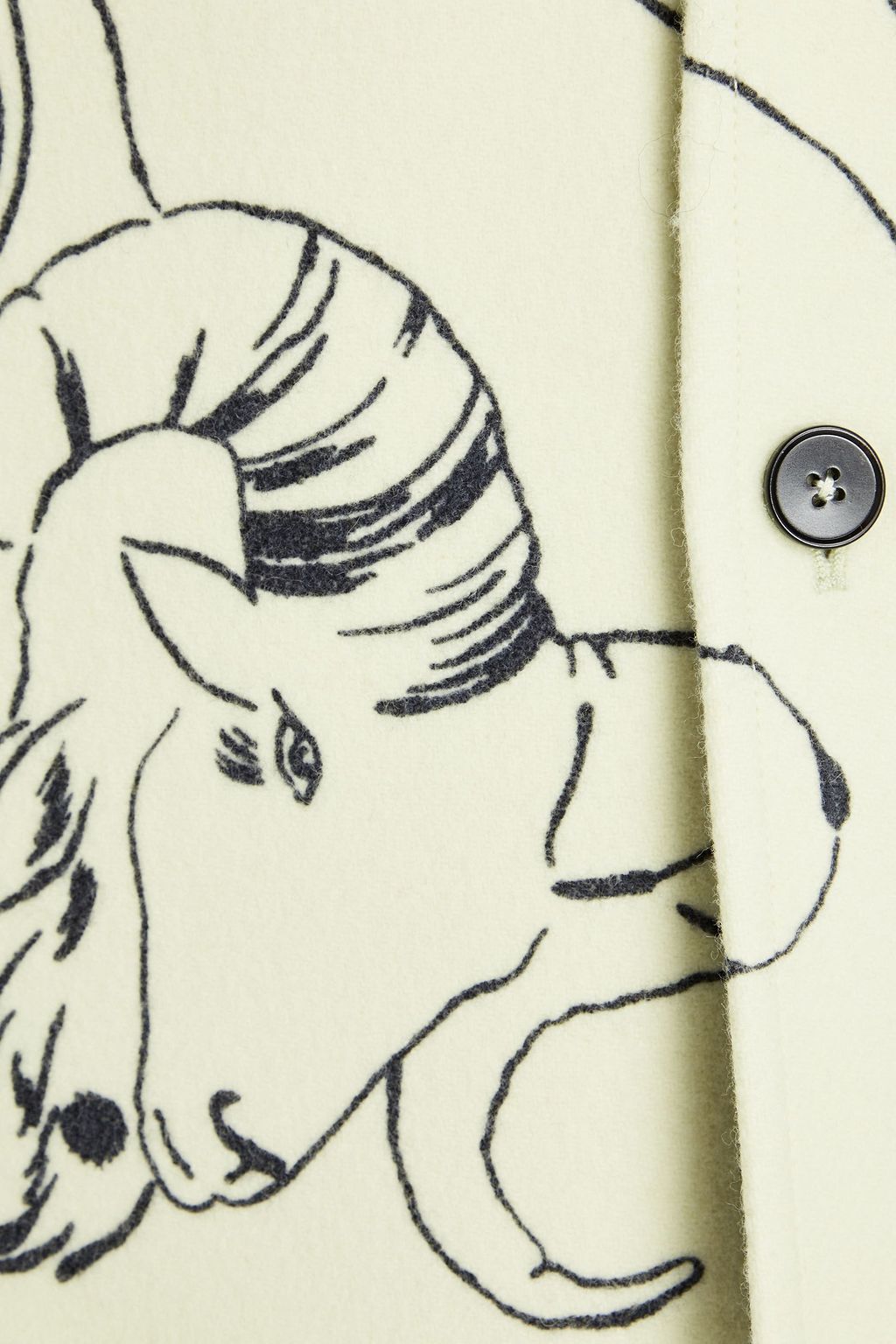 JIL SANDER Printed wool-felt overshirt