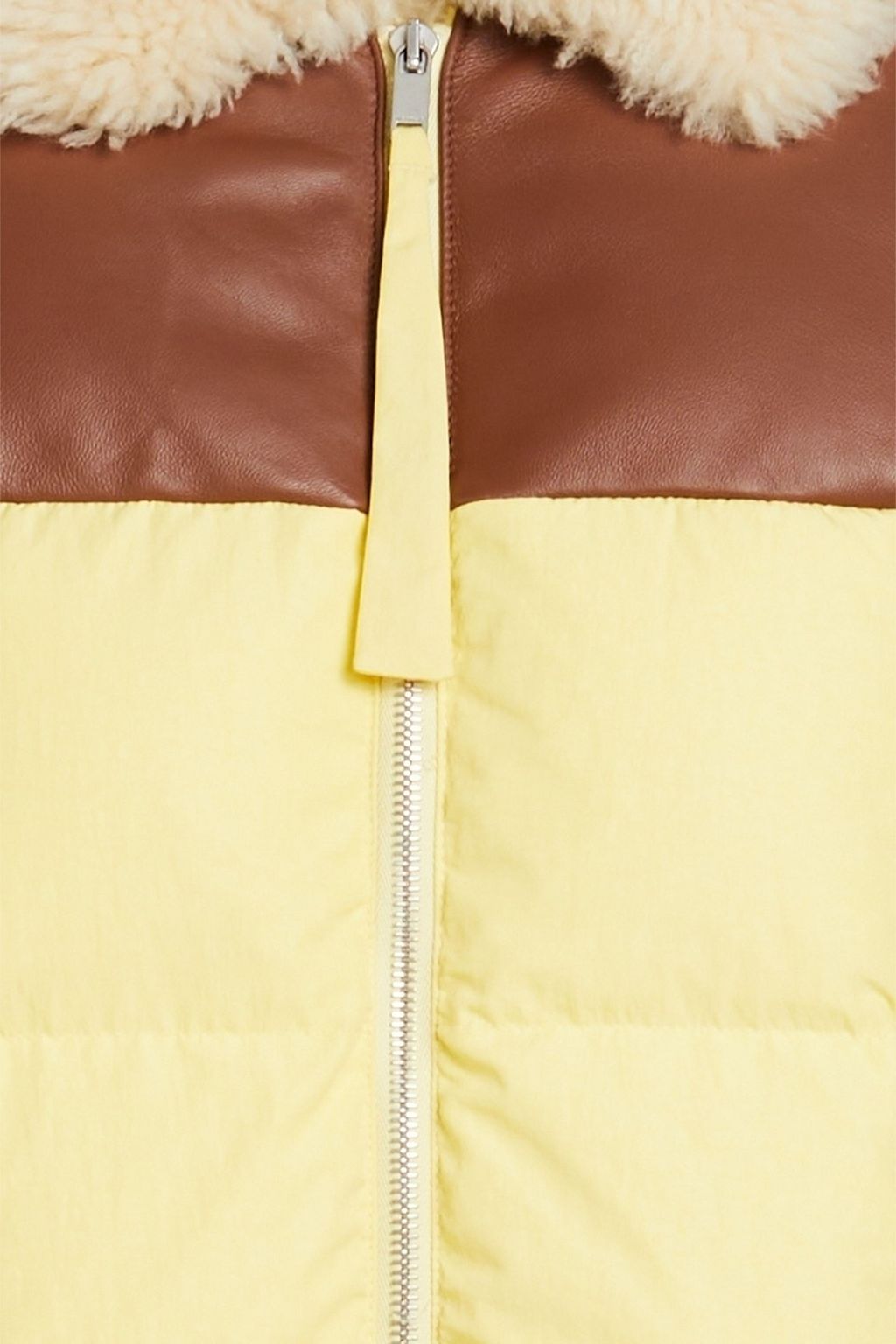 JIL SANDER+ Leather-paneled quilted shell vest