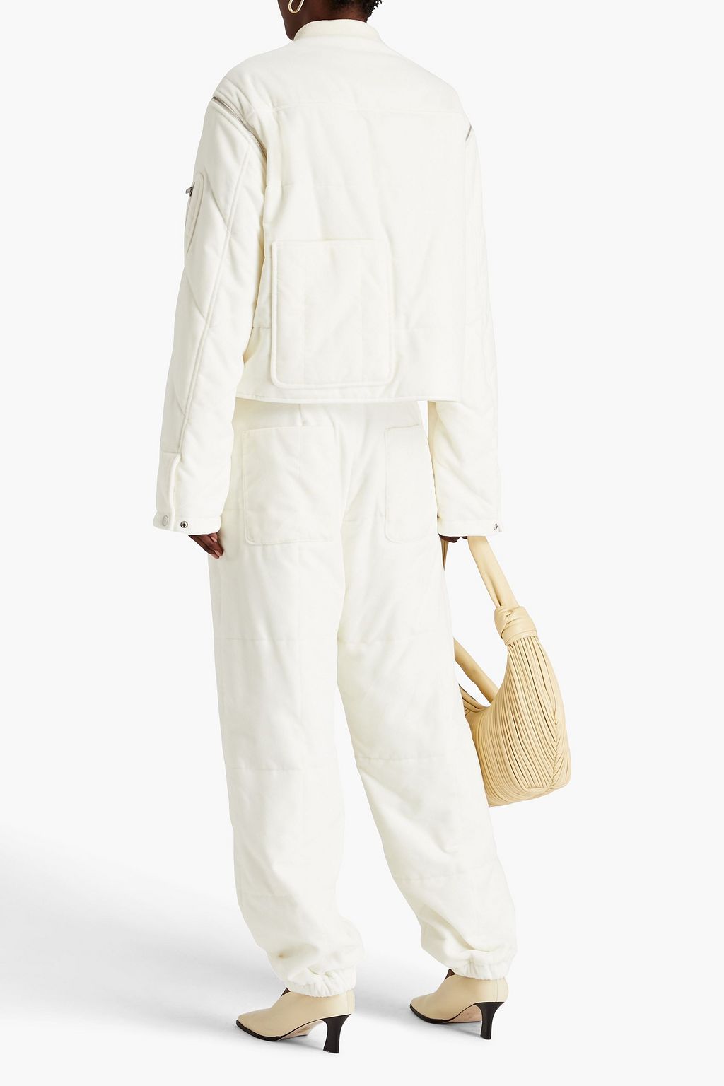 JIL SANDER+ بنطال من قطن مخمل بقصة تضيق تدريجيًا