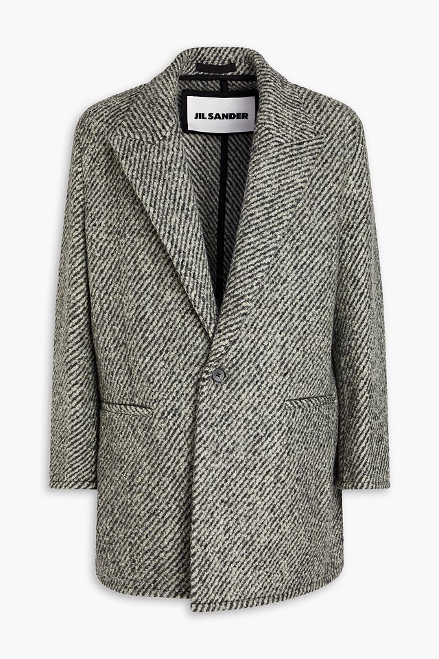 Wool-blend bouclé coat