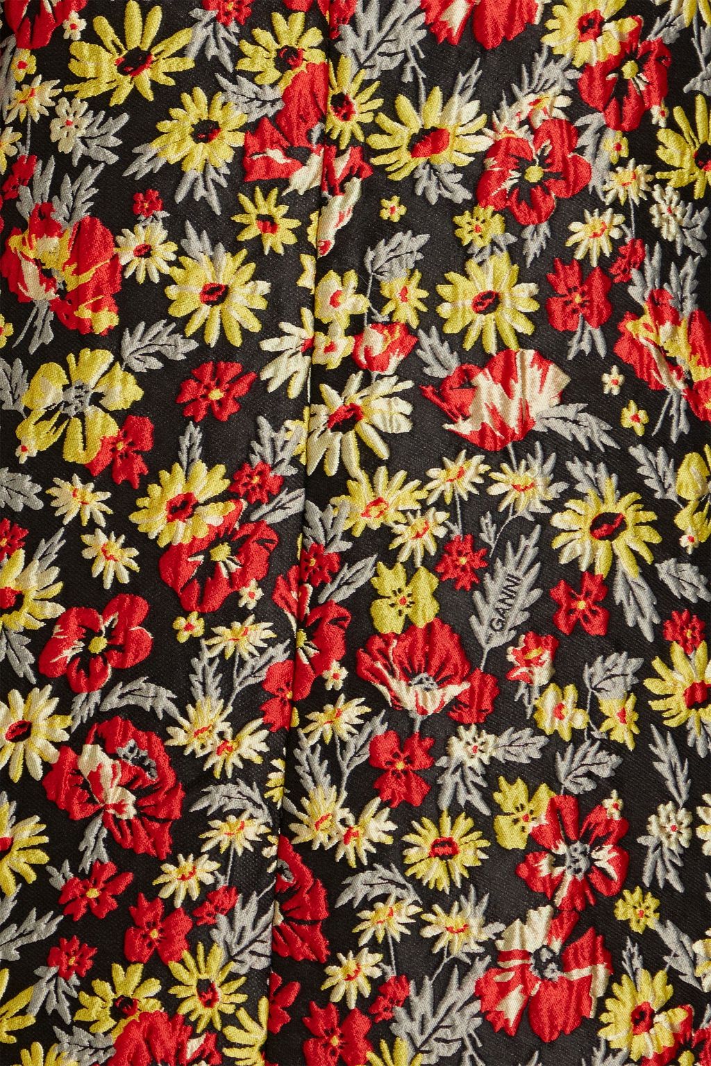 GANNI Floral-jacquard mini dress