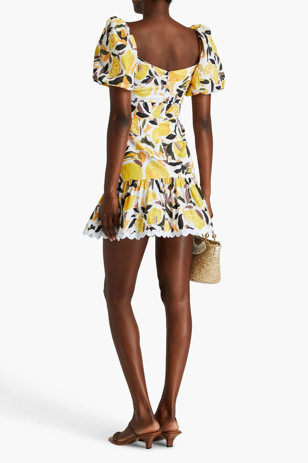 REBECCA VALLANCE Amarilla printed cotton-poplin mini dress