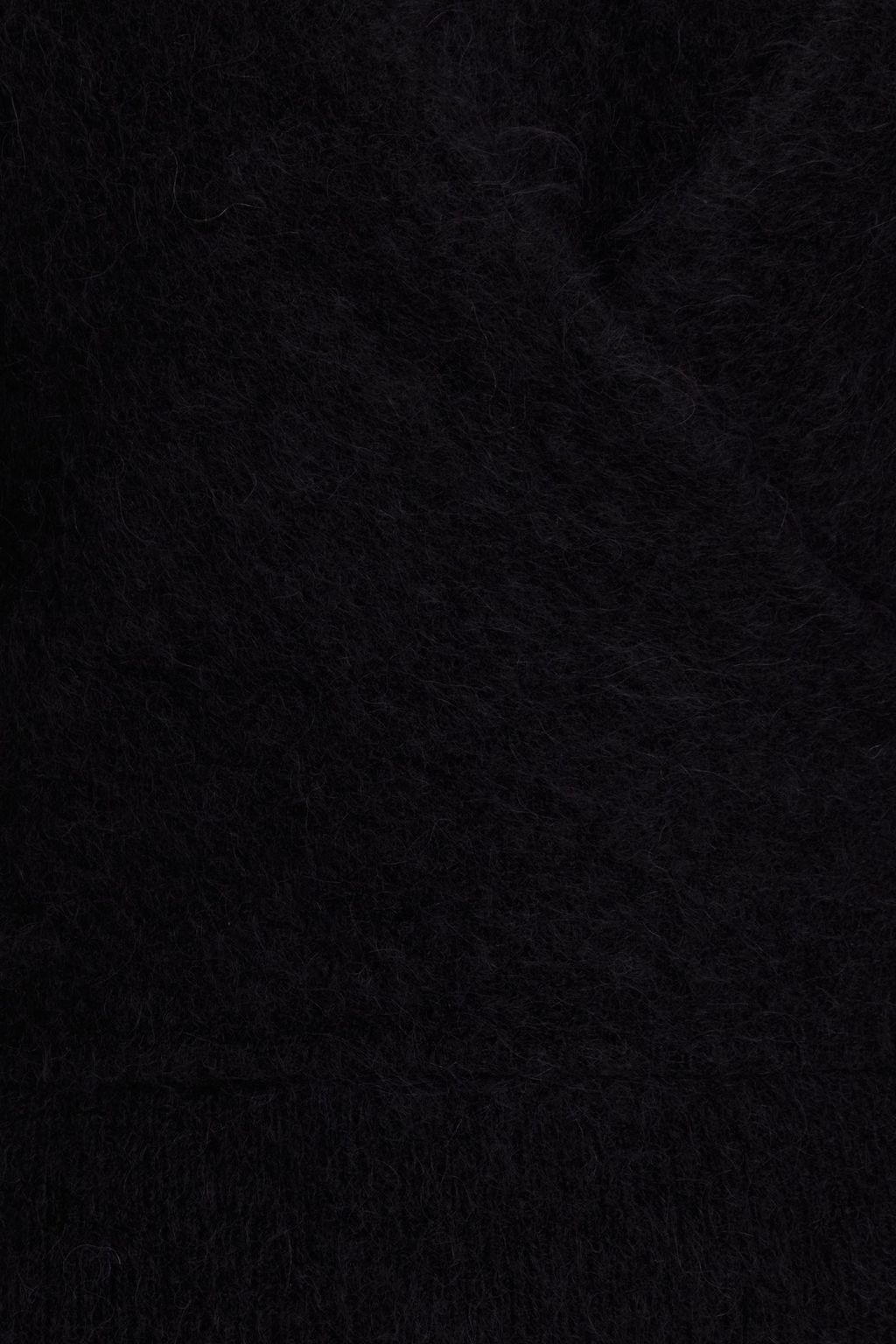 GANNI Cutout brushed alpaca-blend turtleneck sweater