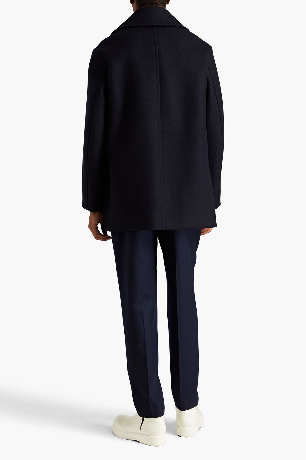 JIL SANDER Wool-felt peacoat