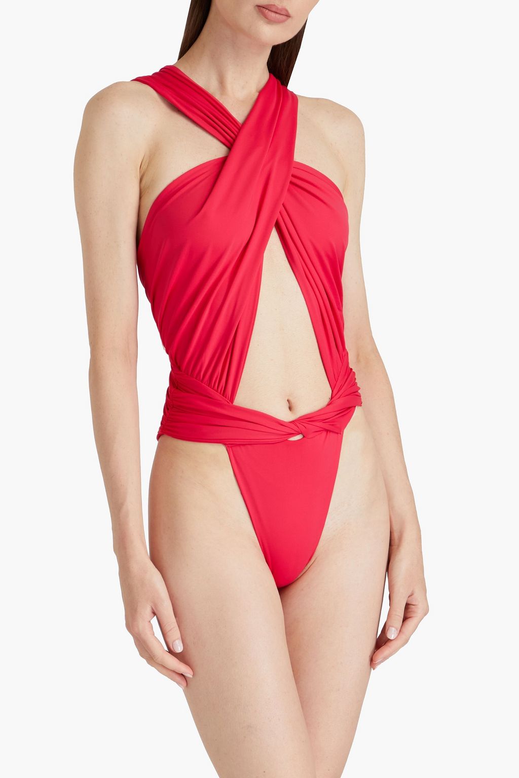 MAGDA BUTRYM Twisted ruched swimsuit